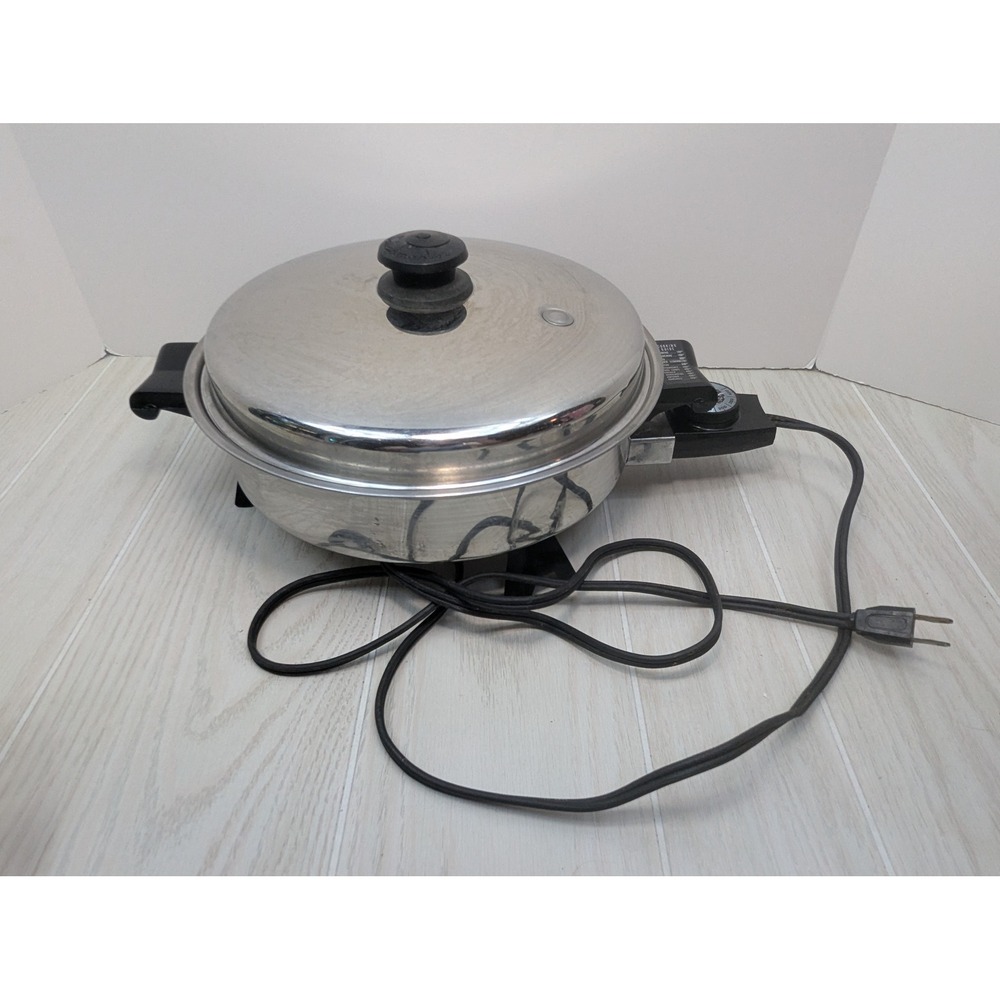 SALADMASTER 11" Electric Skillet Egg Poacher Insert Vapo Lid & Temperature Cord